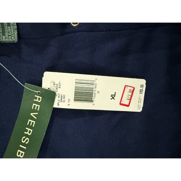 Lauren Ralph Lauren Reversible Cotton Striped cardigan Sz XL NWT mspr 99 Vintage - Picture 4 of 6